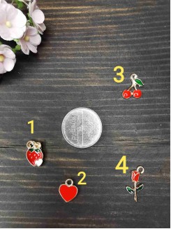 Подвеска металл "Ассорти №4" (красный)